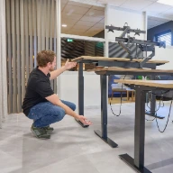 Verschillende opties zit sta bureaus