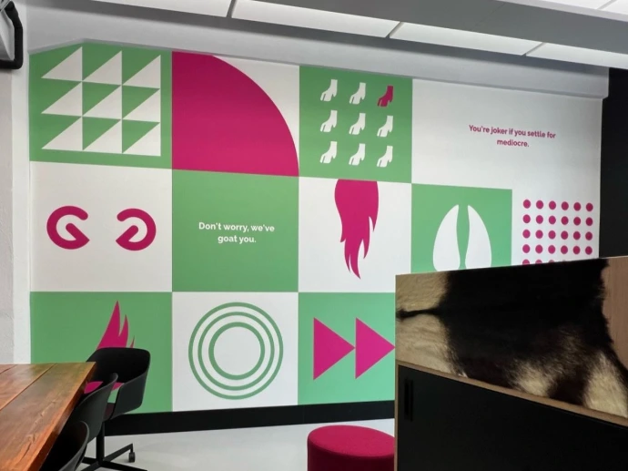 Wandvisual in huisstijl